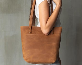 Große Leder Henkeltasche Reißverschluss, Laptop Arbeitstasche, Alltagstasche für Frauen, Arbeitstasche Frauen, Weihnachtsgeschenk für Frauen, Umhängetasche aus Leder