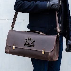 Leder-Werkzeugtasche für Männer, Leder-Werkzeugtasche mit Taschen, Werkzeugtasche nach Maß, Tischler-Werkzeugtaschen, Große Werkzeugtasche, personalisierte Werkzeugtasche