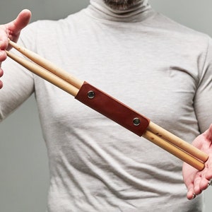 Leather drumstick holder, Leather drumstick case,  Personalized drumstick holder, Gift for drummer boyfriend, Drummer Gifts for men