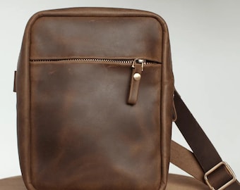Crossbody bag small,Shoulder bags for men,Satchel bag leather,Men's leather crossbody bag,Messenger bag men,Small bag for men