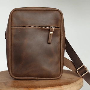 Petit sac à bandoulière,Sacs à bandoulière pour hommes,Sac cartable en cuir,Sac à bandoulière en cuir pour hommes,Sac messager pour hommes,Petit sac pour homme
