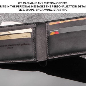 Custom Leather Walletbifold Leather Walletcustom Wallet for - Etsy