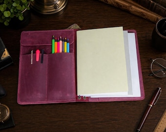 Leather journal cover, Refillable leather journal, Custom notebook cover, Refillable journal cover, Travelers notebook cover