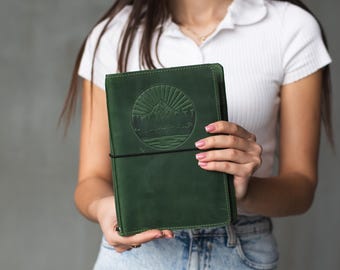 Custom logo notebook, Corporate gift, Personalized leather portfolio, Leather journal cover, A5 notebook cover, Leather notebook cover