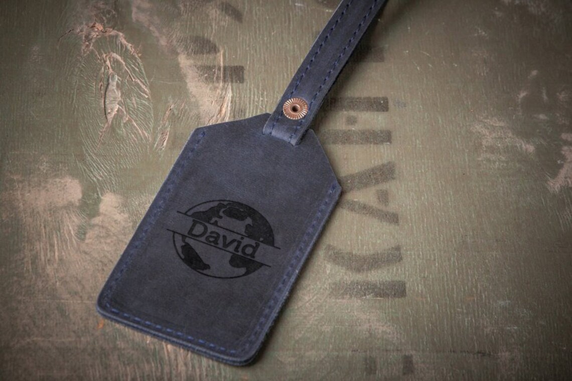 Travel luggage tags with logo, Engraved luggage tag leather, Personalized luggage tags bulk, Luggage tag custom, Handmade luggage tag