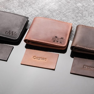 Groomsman Geschenk, minimalistische Brieftasche, Brieftasche mit Gravur, personalisierte Brieftasche, Herren Brieftasche, Leder Brieftasche, Geschenk für Männer, Jubiläumsgeschenk für Ihn