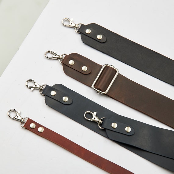 Leather Straps for Bags, Leather Crossbody Bag Strap, Leather Shoulder Bag  Strap, Leather Strap for Purses Women, Narrow Leather Strap 