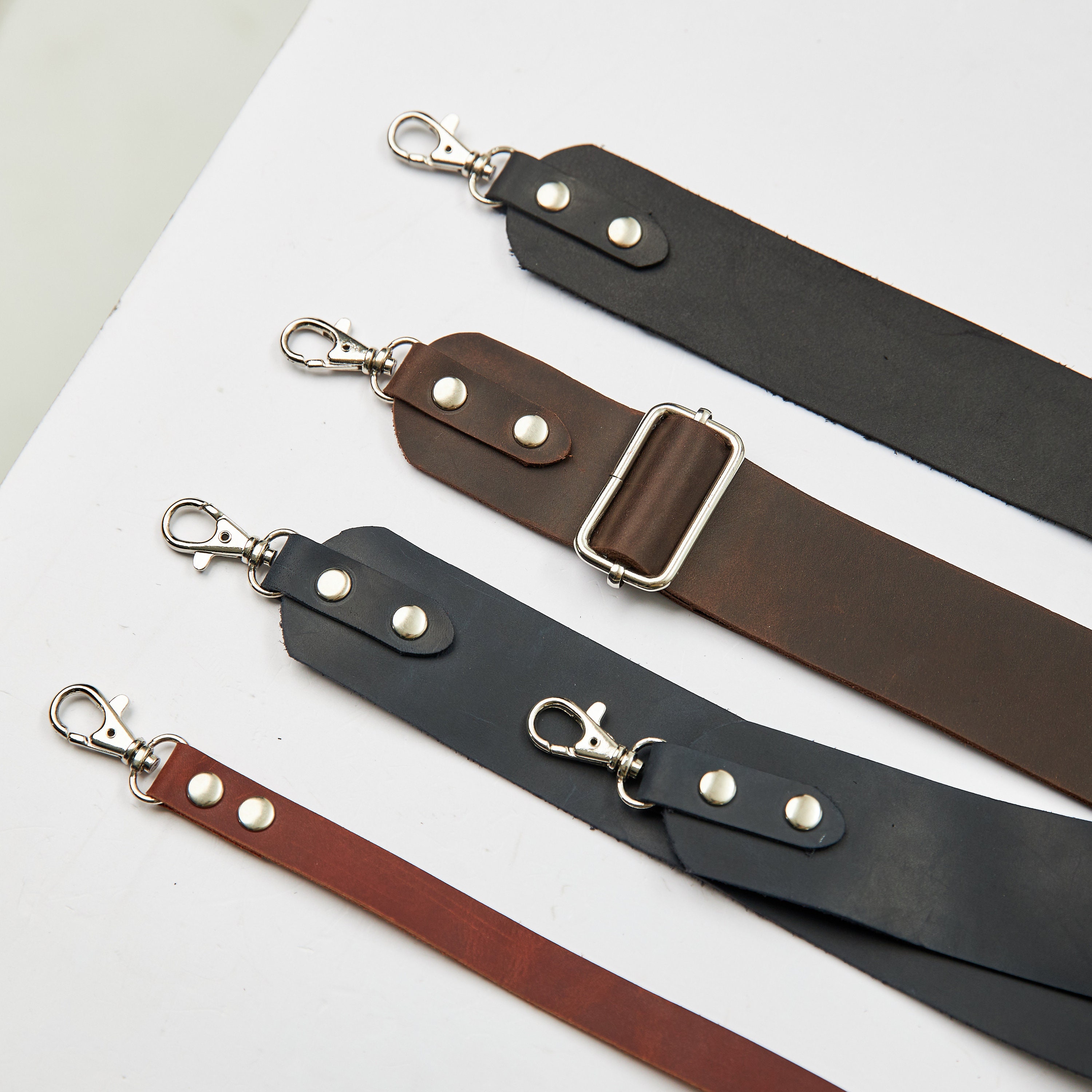Extra Long, Adjustable Crossbody Purse/bag Strap 65 inch Max Length, 0.75  inch Wide Leather Choose Leather Color & Connector Style 