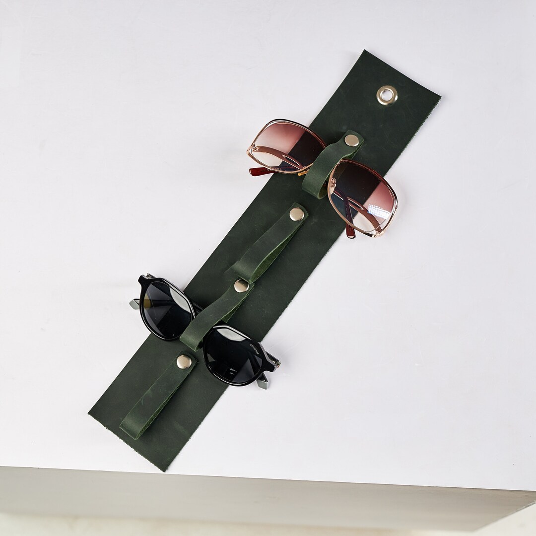 Leather Sunglasses Holder Wall Custom Sunglasses Holder Etsy