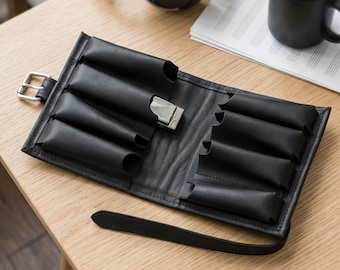 100% Genuine leather harmonica case, Leather harmonica holder, Leather harmonica storage, Leather harmonica roll, Leather blues harp case