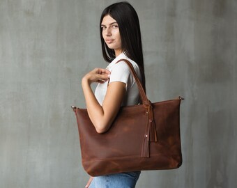 女性用特大トートバッグ、ファスナー付き特大トートバッグ、レザーバッグ、特大レザートートバッグ、仕切り付き大型トートバッグ