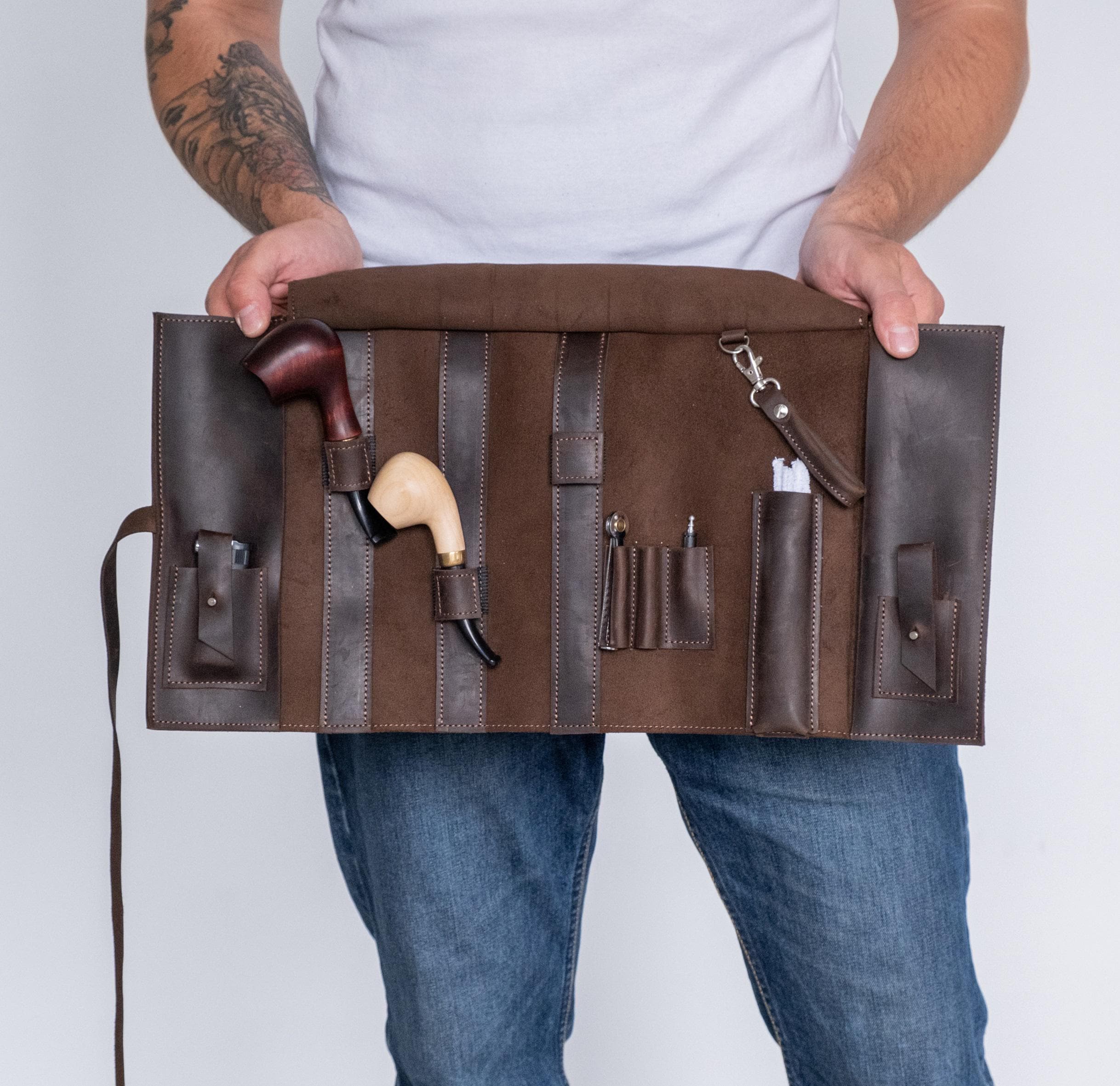 pipe tobacco roll Rustic Leather for Smoking Craft and Lore Leather Pipe Roll Minimalist Organizer for Pipe Smokers Smoking a pipe is more than a habit its a ritual Let's Review LWA Leather's Pipe