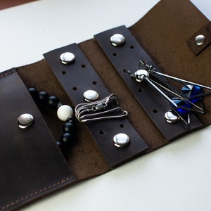 Personalisierter Schmuck Organizer,Leder Schmuck Rolle,Reise Schmuck Rolle Tasche,Schmuck Organizer Rolle