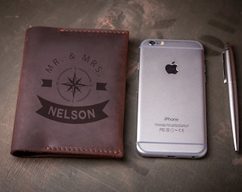 Porta pasaportes de piel, Fundas de pasaporte personalizadas, Porta pasaportes y etiqueta de equipaje, Cartera para pasaporte, Porta pasaportes, Funda para pasaporte
