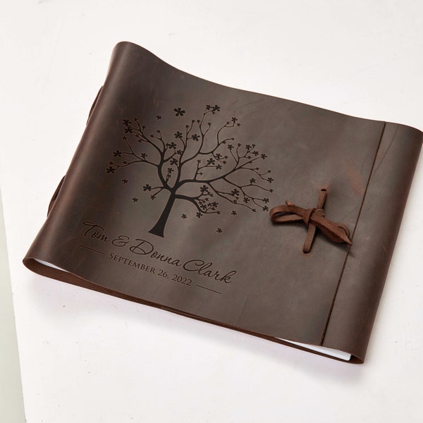 Leather Guest Book Etsy