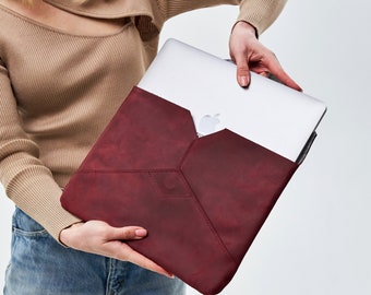 Leather document envelope, Personalized document holder, Leather paper holder, Leather folder with logo, Document case, Document folder