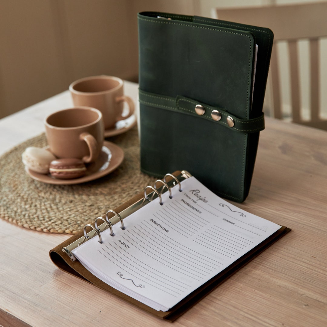 Personalized Recipe Book Binder, Recipe Book to Write In, Notebook for