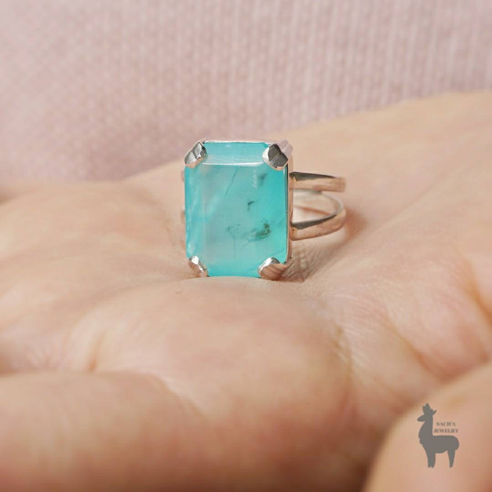 Anillo de ópalo andino AAA ópalo peruano, 950 de plata - Etsy México