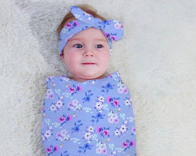 Baby Girls Organic Cotton Swaddle Set Etsy Australia