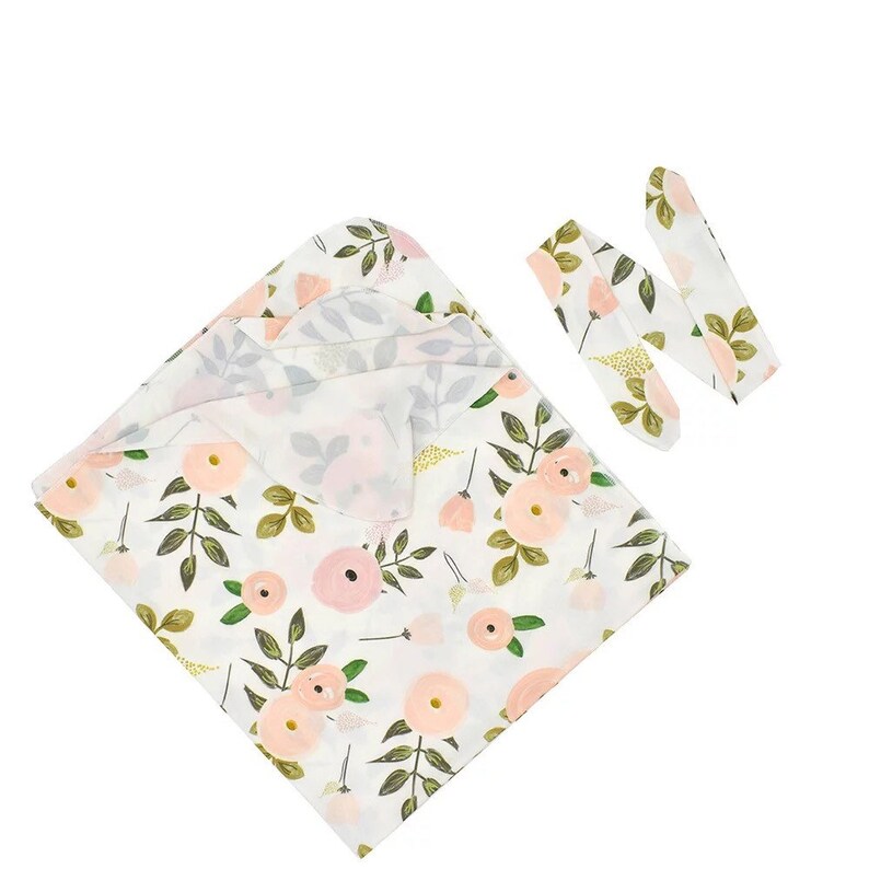 Baby Girls Organic Cotton Swaddle Set Etsy Australia