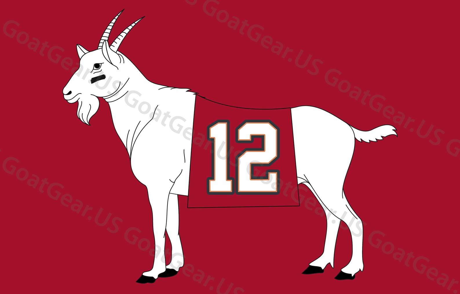 Limited Edition Tom Brady GOAT-12 Tampa Bay Buccaneers | Etsy