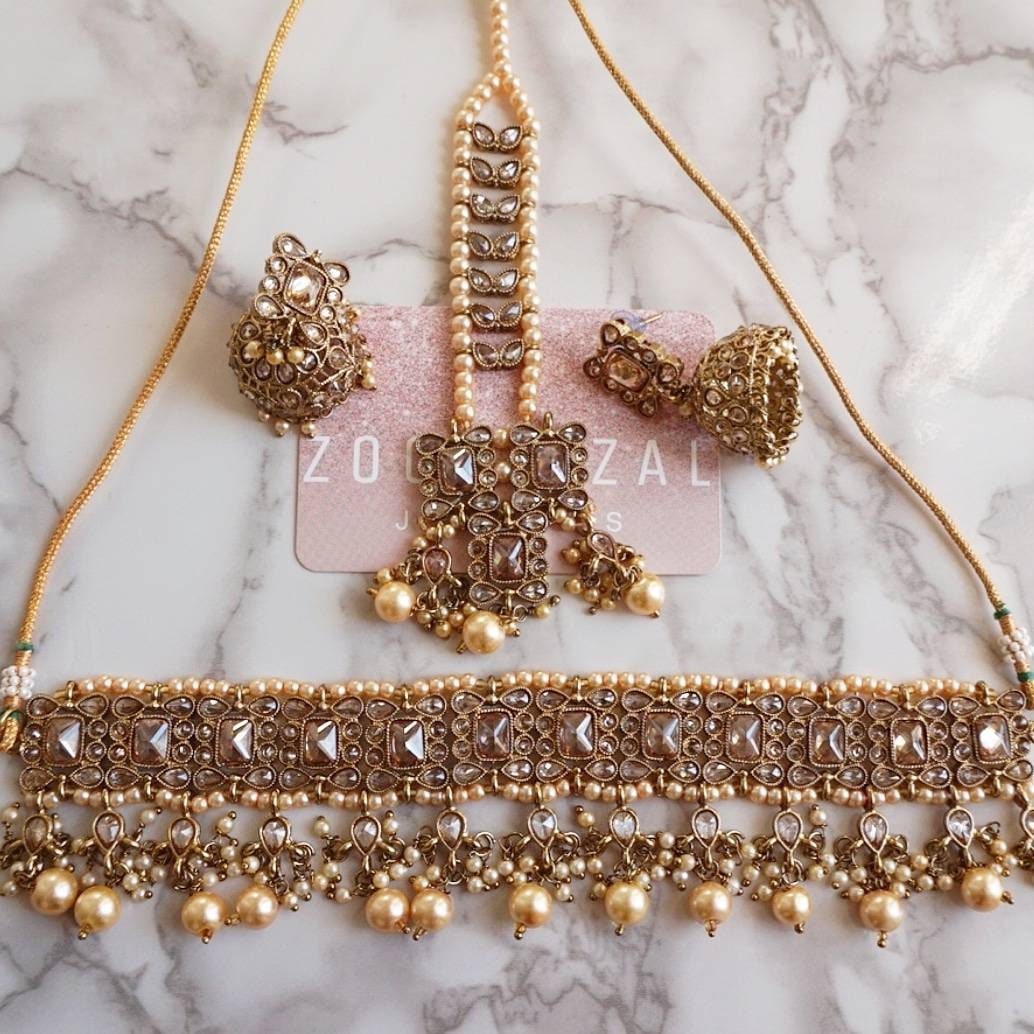 Manisha Jewellery Austrain Stone Choker Necklace Set
