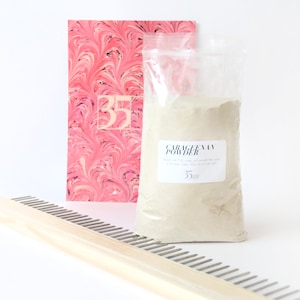 Premium Carrageenan Powder: Essential for Paper, Silk & Ebru Marbling Craft  Vibrant Marbled Designs With Ease 