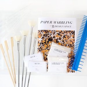 Complete Paper Marbling Kit by 35 Design Space | Ebru Kit | Silk Marbling | Paper Marbling Bookbinding | Acrylic Marbling