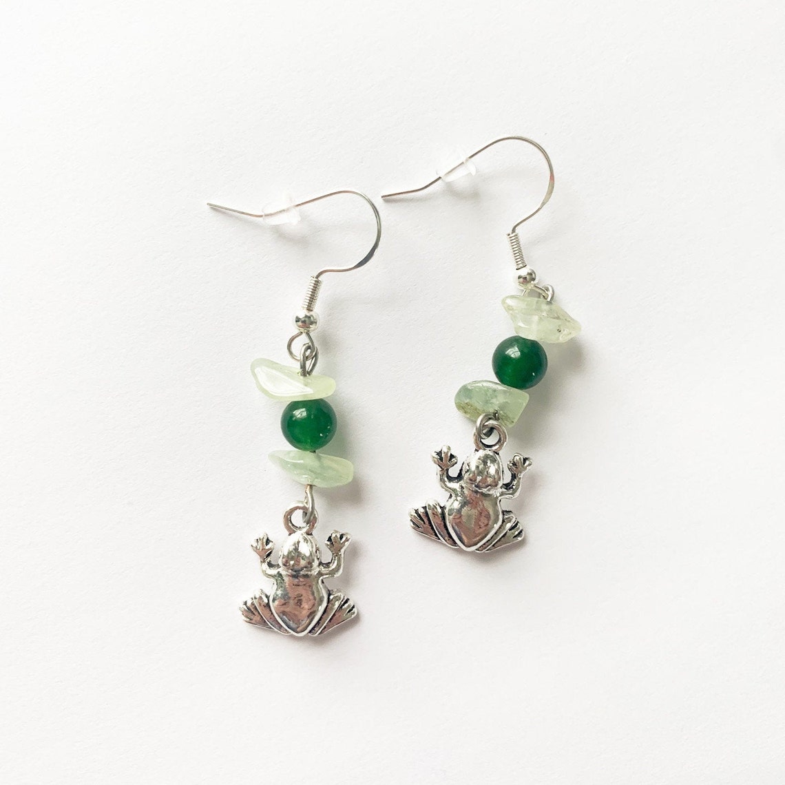 Frog Gemstone Dangle Earrings Fairy Earrings Fairycore - Etsy