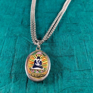 Yab Yum Shiva Shakti Tantra Union Pendant | 20&quot; Stainless Steel Necklace | Yoga Gift