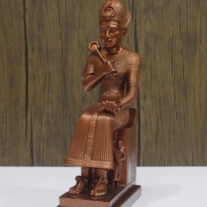 Vintage Sitting Ramses II Pharaoh of Egypt Statue | Egyptian Replica King  10.5&quot;