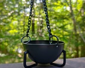 Small Cauldron Burner - Hanging Black Cauldron - Smudging Incense Sage Pot 2.75 quot