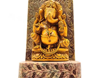 Perfect Traditional Gift for Diwali Gaura Stone Laxmi Ji Idol Handcrafted Soapstone Laxmi Idol