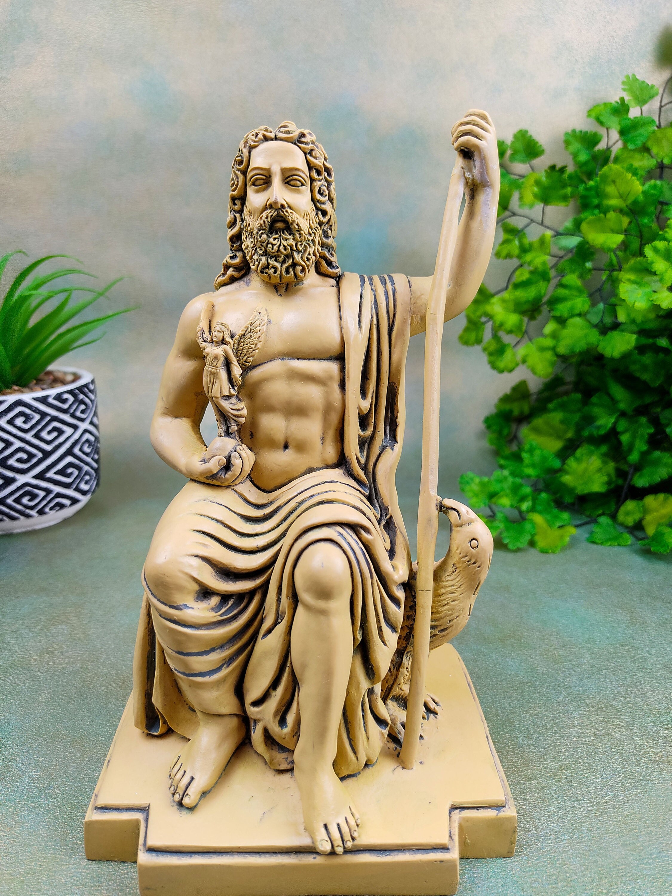 Zeus Greek God Statue Roman Jupiter King Sculpture Handmade | Etsy