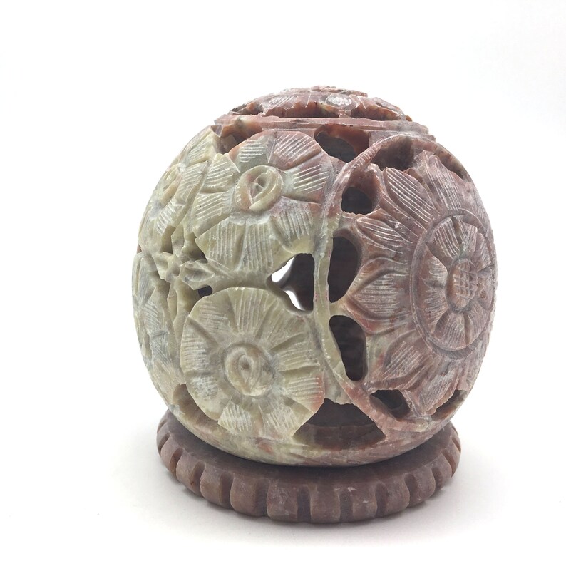 Cone Incense Burner and Candle Holder soapstone Carved Tlite Etsy