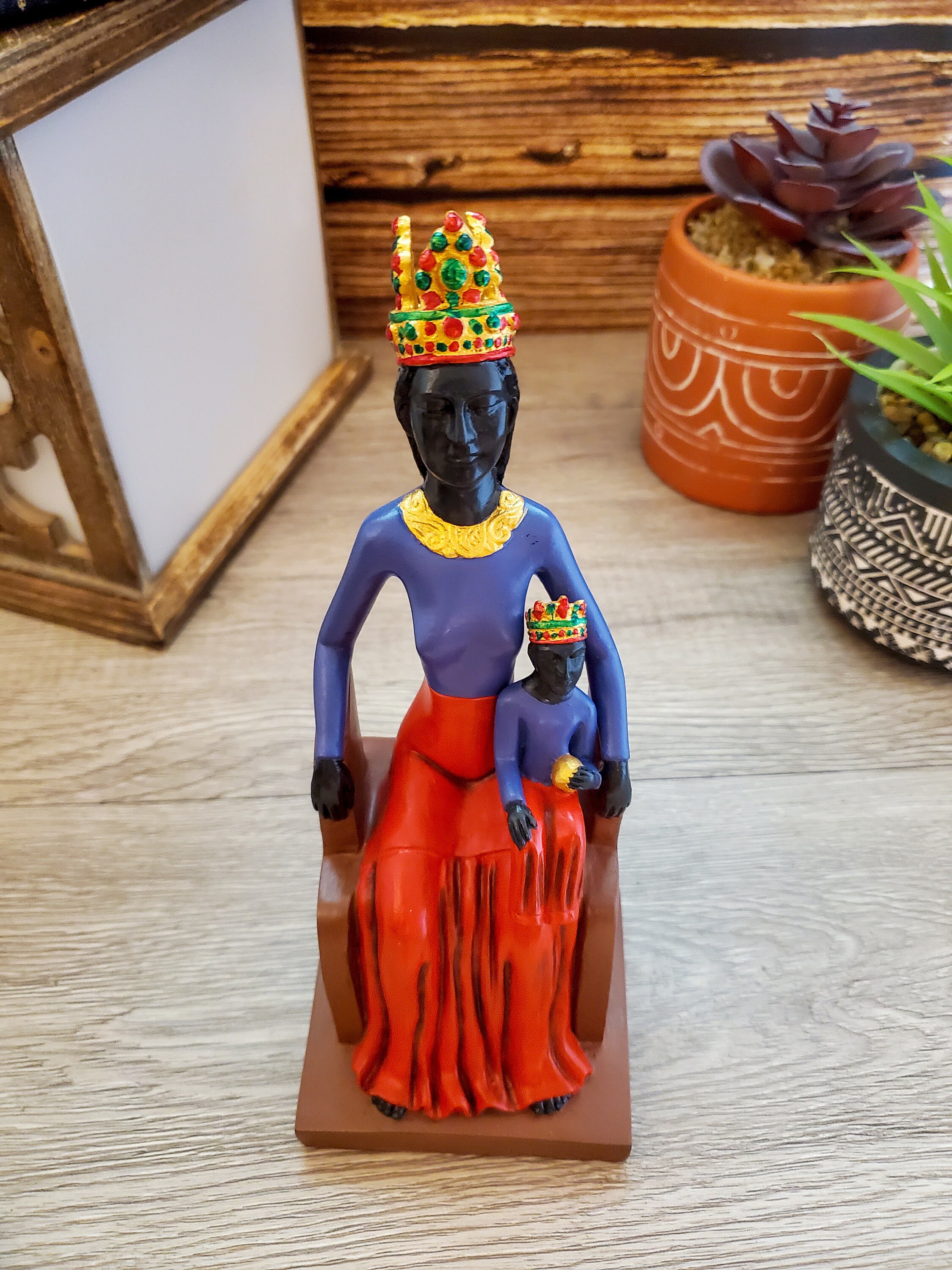 Black Madonna of Rocamadour Statue Our Lady of Protection Etsy