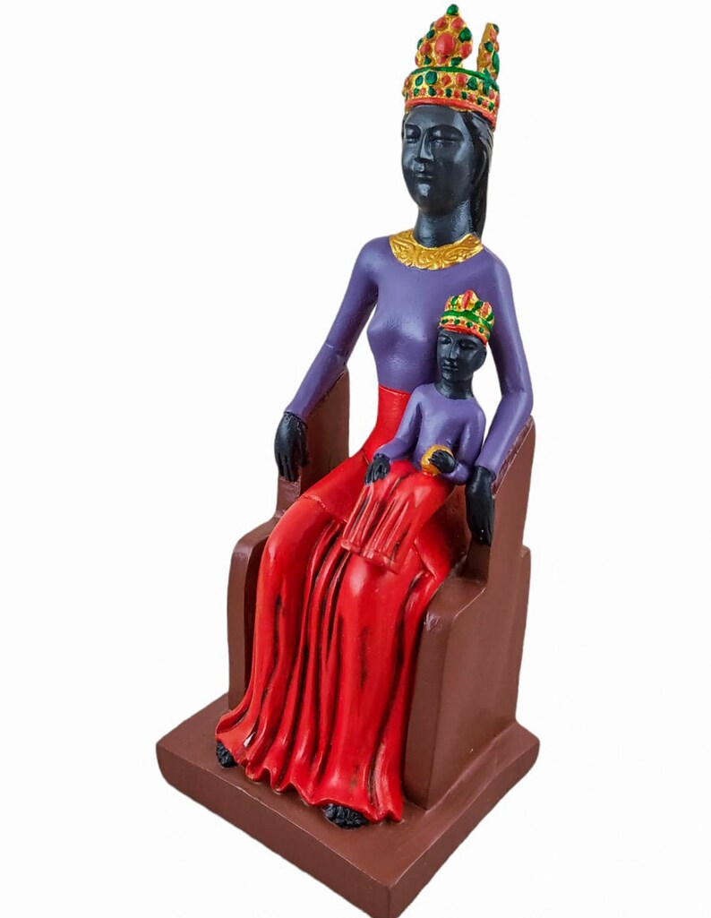 Black Madonna of Rocamadour Statue Our Lady of Protection Etsy India