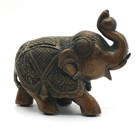 Vintage Handcrafted Decorative Solid Brass Elephant Statue Etsy