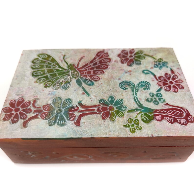 Dragonfly Handcrafted India Soapstone Decorative Box Trinket Etsy