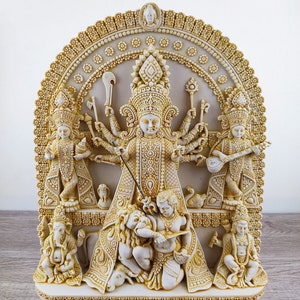 Mata Durga with Saraswati Lakshmi Shiva Rama Ganesha | Handmade Home Altar