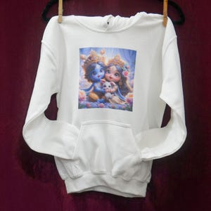 Radha Krishna Kids Hoodie | Hindu Unisex Youth Sweatshirt | Janmashtami Gift