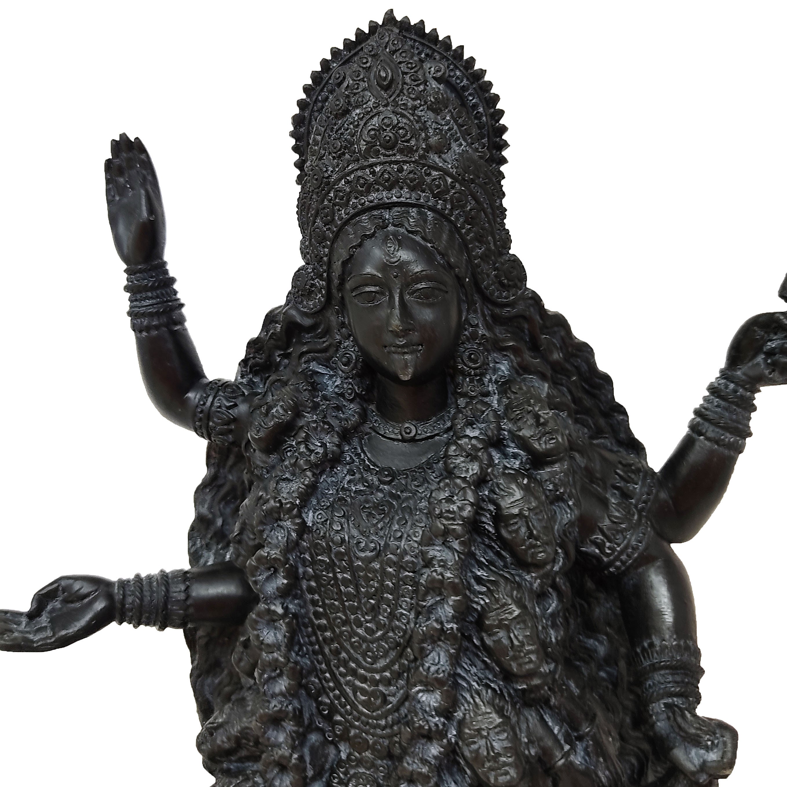 Kali Statue 8 Wood Hindu Deity Statue India Goddess Kaali Idol