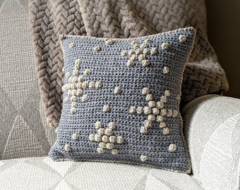 Crochet Pattern: Snow Place Like Home Throw Pillow | Digital PDF Download