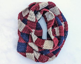 Crochet Pattern: Truly Plaidly Deeply Infinity Scarf | Digital PDF Download
