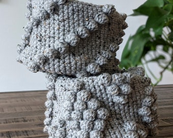 Crochet Pattern: Bibbidi Bobbly Crocheted Baskets | Digital PDF Download