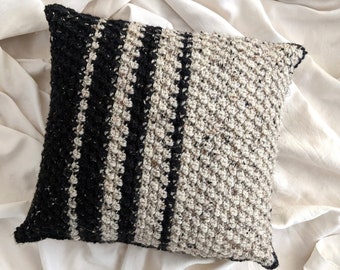 Crochet Pattern: Hachure Textured Throw Pillow | Digital PDF Download