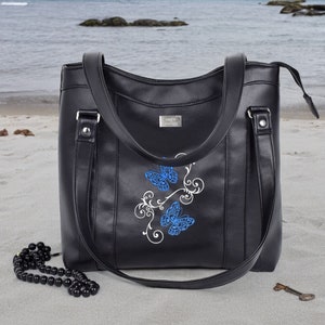 Élégant sac à main de style bohème - sac à main écologique en similicuir - sacoche pour femme - cabas exécutif - cadeau pour maman ou grand-mère - étudiante