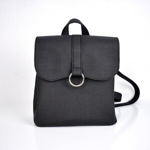 Sac à main style sac à dos - Cartable végétalien pour femme - Sac en similicuir - Cadeau pour étudiant - Cartable polyvalent - Boho tendance - Sac à dos