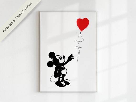 PERSONALIZED BANKSY X MICKEY Mouse Balloon Name Custom Letter