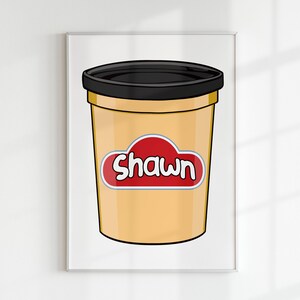 WARHOL x PLAY-DOH Nome Personalizado Letras Personalizadas Arte Digital | Gráfico Montessori Imprimível Moderno Colorido Massa de Massinha para Berçário Infantil